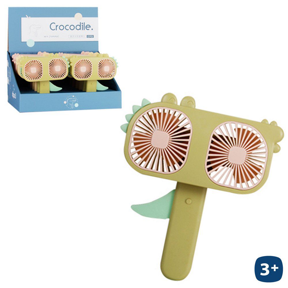 VENTILADOR DOBLE MANUAL COCODRILO 3/C 16 X 5 X 20 CM CAJA ESXPOSTORA 12 UDS