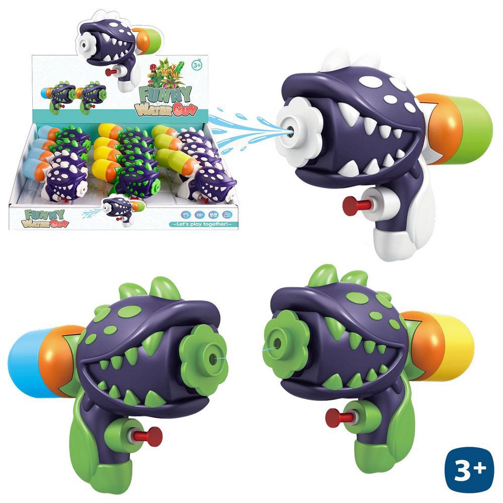 PISTOLA AGUA PEZ FUNNY 3/C 15 CM CAJA ESPOSITORA 12 UDS