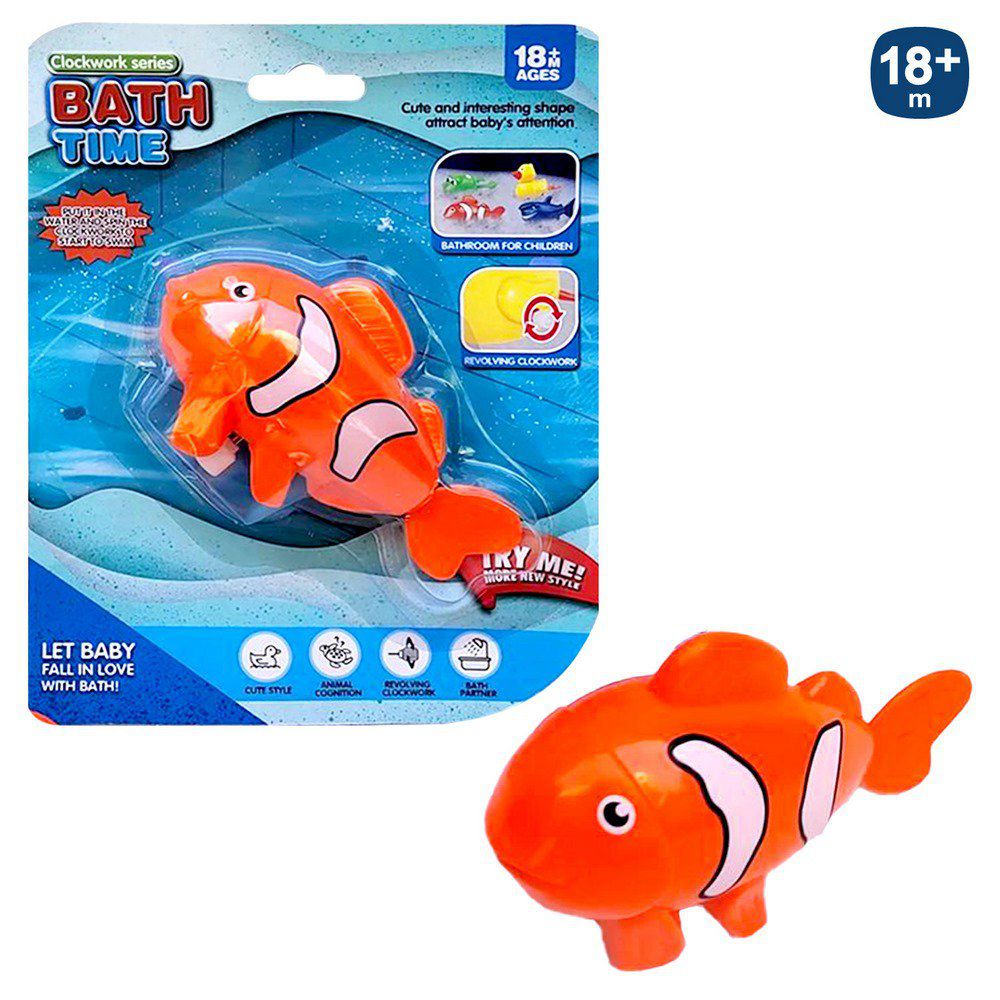 PEZ NADADOR A CUERDA 11,90 CM APTO PARA NIÑOS +18 MESES - BLISTER 16X20 CM