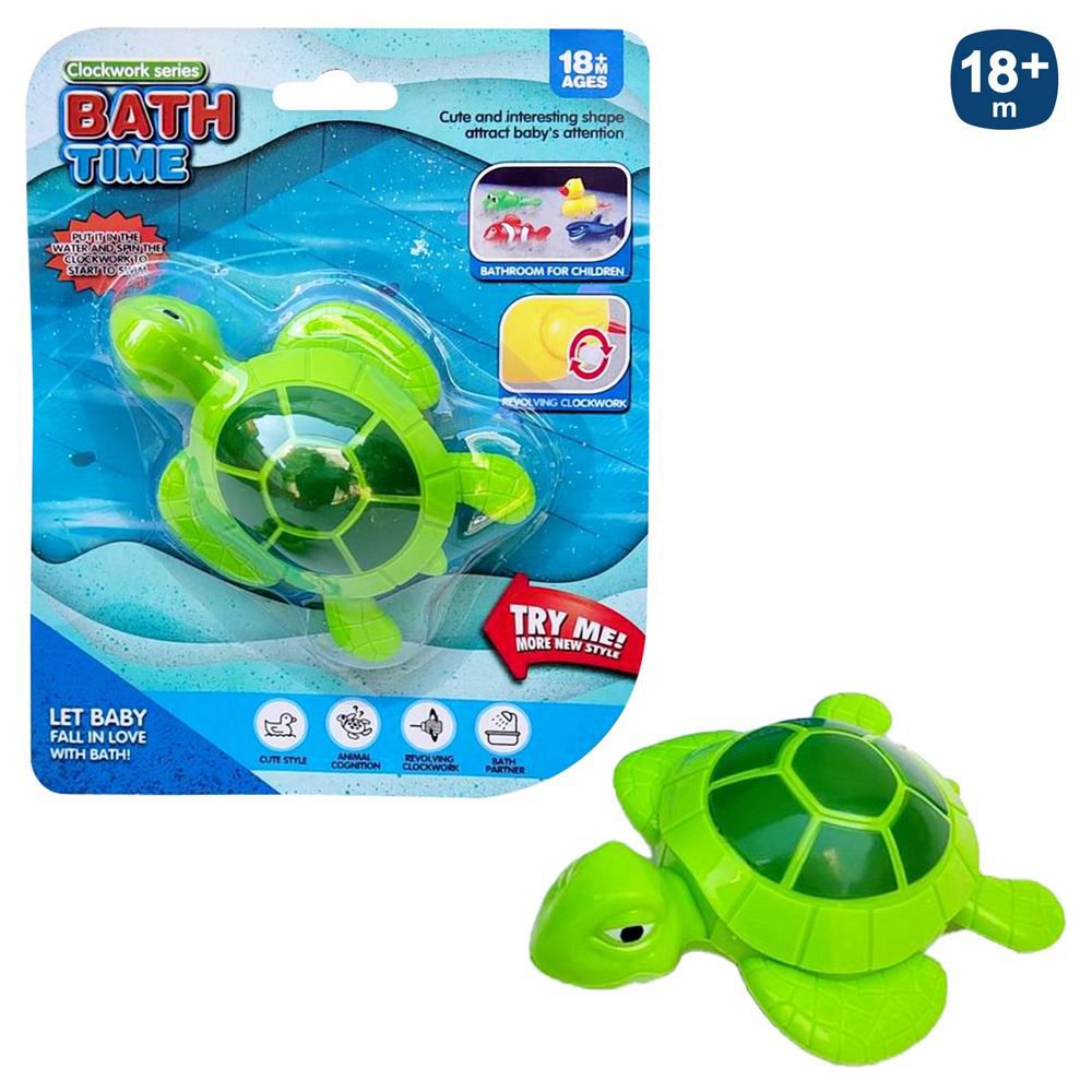TORTUGA NADADOR A CUERDA 11 CM APTO PARA NIÑOS +18 MESES - BLISTER 16X20 CM