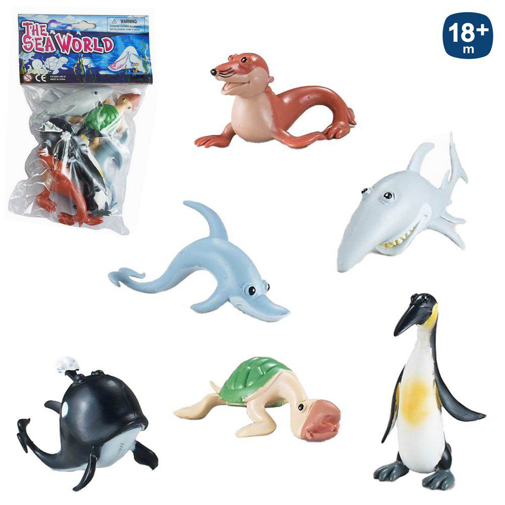 S/6 ANIMAL MARINO GROTESCO 11 X 5 X 6 CM PRESENTADO EN BOLSA PESTAÑA 17X26 CM
