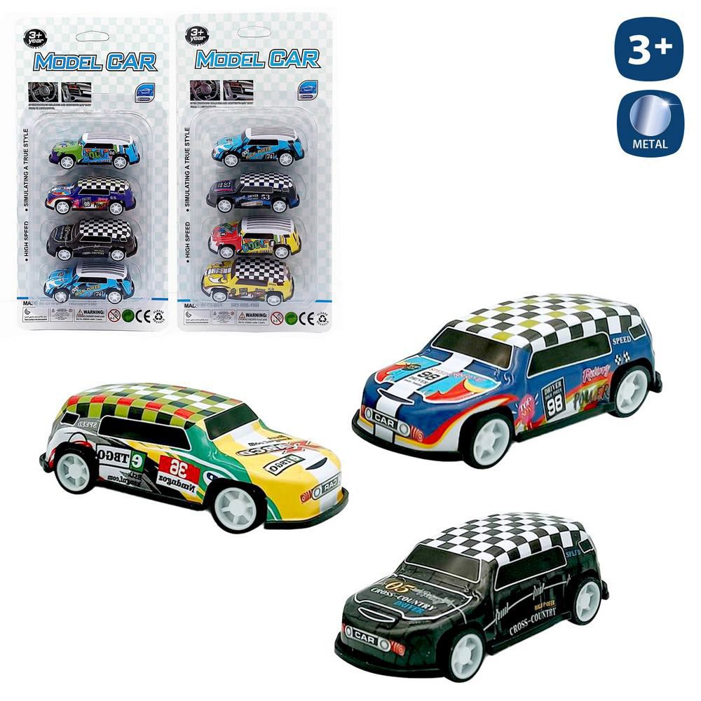 S/4 COCHE MINI METAL 6,80 CM SURTIDO ALEATORIO- BLISTER 12X25 CM