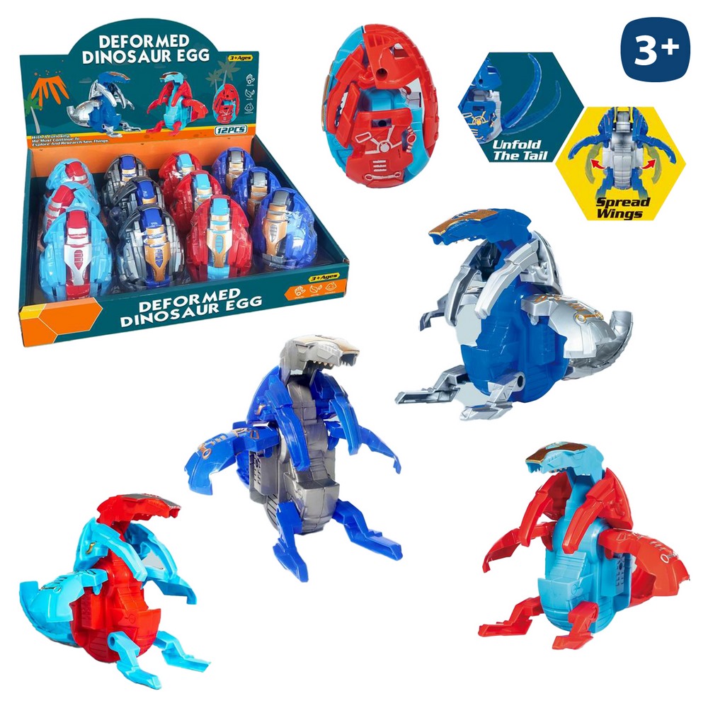 DINOSAURIO-ROBOT AUTODESPLEGABLE 4/M 20 X 14 CM CAJA EXPOSITORA 12 UDS