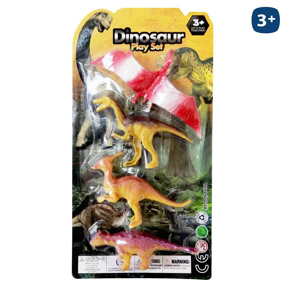 S/4 DINOSAURIOS 14 X 7 CM BLISTER 15X29 CM