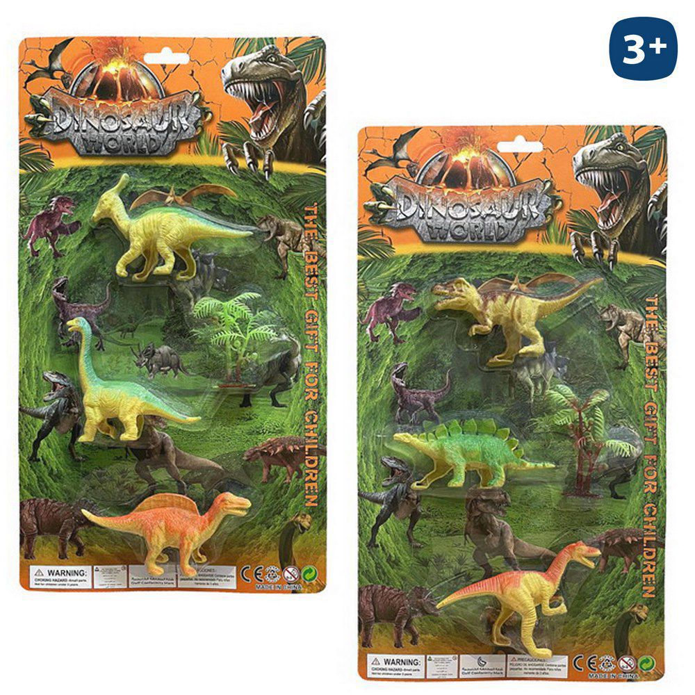 S/3 DINOSAURIOS CON ACCESORIOS 2/M BLISTER 21X38 CM