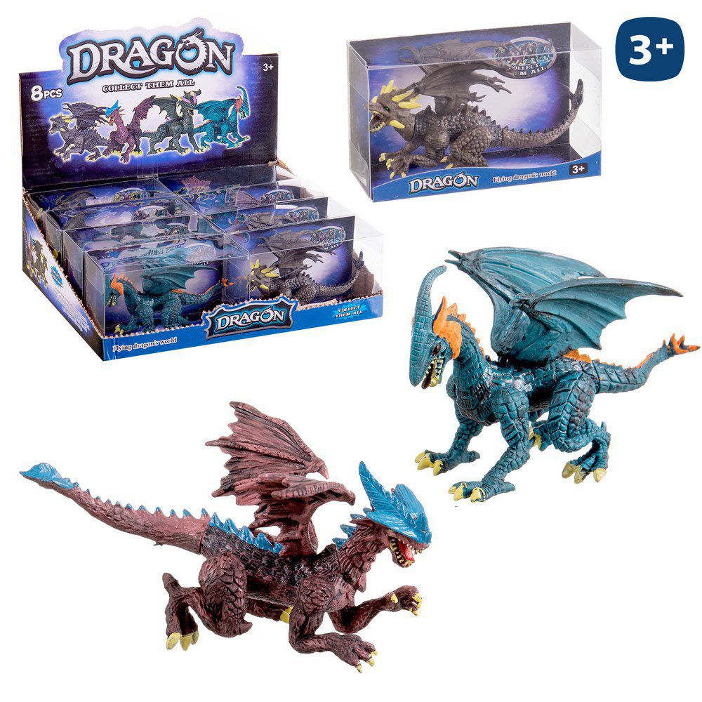DRAGÓN VINILO 4/M 12 X 7 CM CAJA VENTANA 1X7 CM- CAJA EXPOSITORA 8 UDS