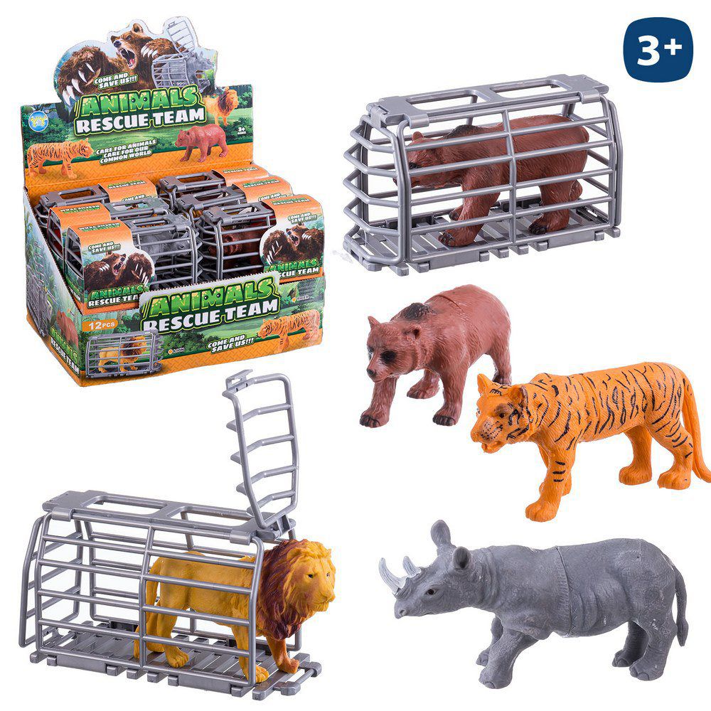 JAULA CON ANIMAL 4/M 12 X 4 X 14,50 CM CAJA EXPOSITORA 12 UDS