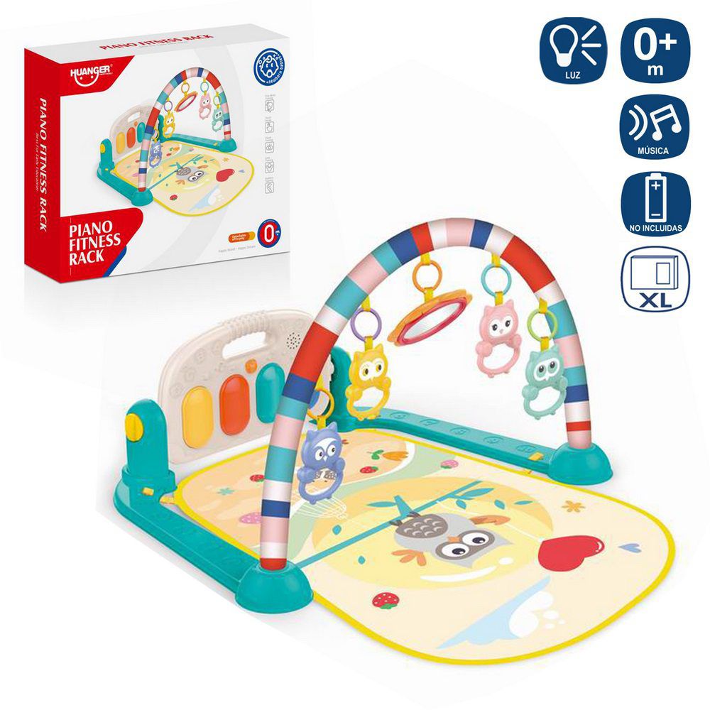 GIMNASIO-PIANO ACTIVIDADES 75 X 58 X 40 CM CON LUZ Y SONIDO- FUNCIONA CON PILAS 2XAA NO INCLUIDAS- CAJA LITOGRAFIADA 38X3X30 CM