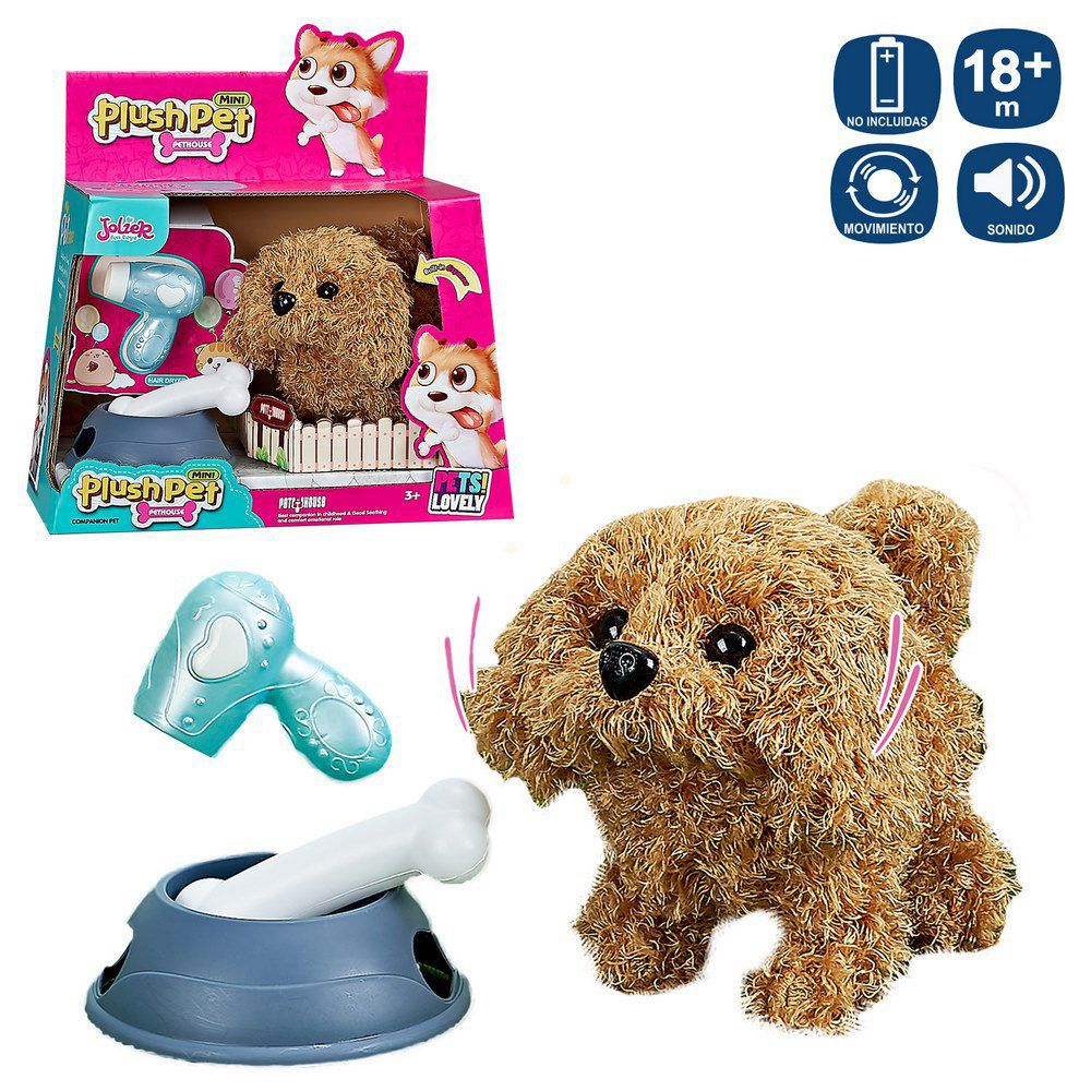 MASCOTA PERRO ANDADOR 20 CM FUNCIONA CON PILAS 2XAA NO INCLUIDAS - CAJA VENTANA 30X30 CM