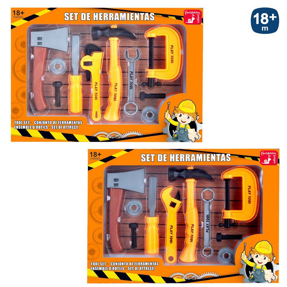 S/10 CONJUNTO HERRAMIENTAS 2/M CAJA VENTANA 39X28 CM