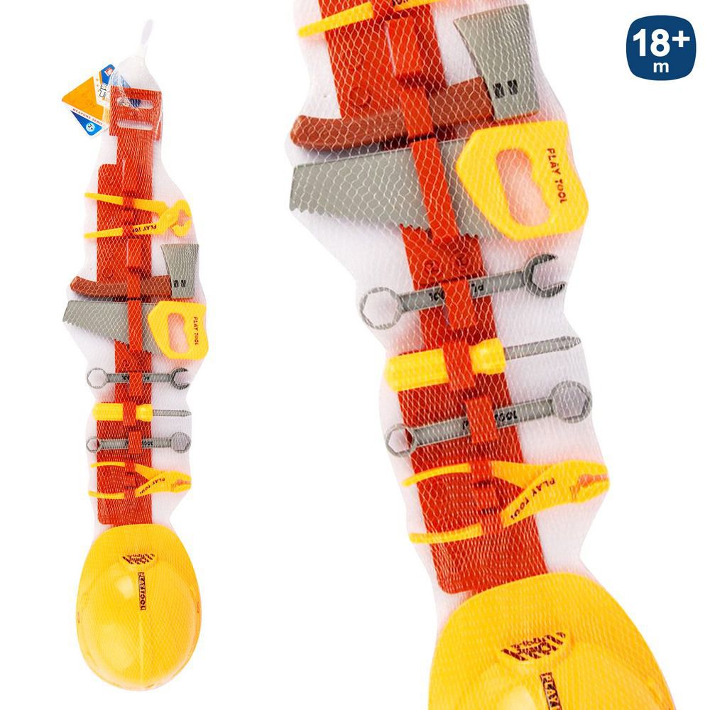 S/9 HERRAMIENTAS CON CASCO 85 CM CINTURRÓN EN BOLSA RED CON ETIQUETA