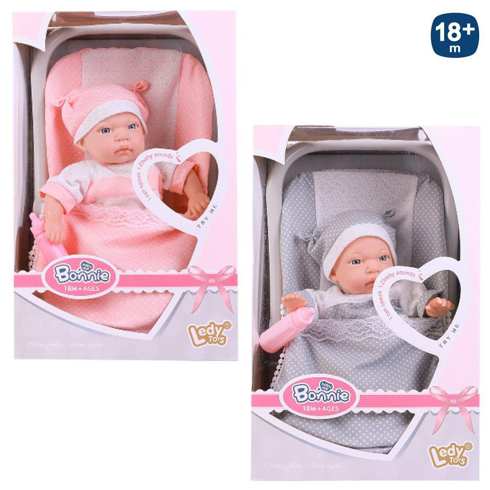 BEBÉ TRAJE PUNTO 12 SONIDOS 2/C 30 CM INCLUYE CUCO- FUNCIONA CON PILAS 3AG13 INCLUIDAS- CAJA VENTANA 24X39 CM