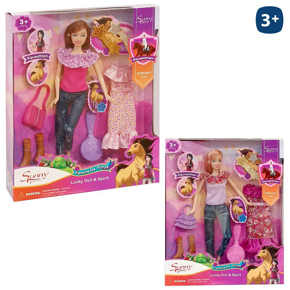 MUÑECA CON ACCESORIOS SUNNY PONI 2/C 29 CM CAJA VENTANA 26X31 CM