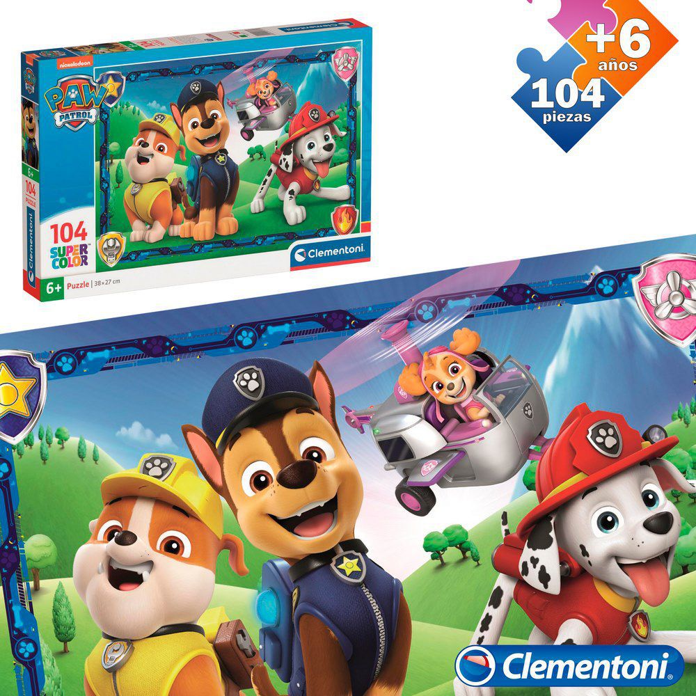 PUZZLE 104 PCS PAW PATROL CAJA IMPRESA