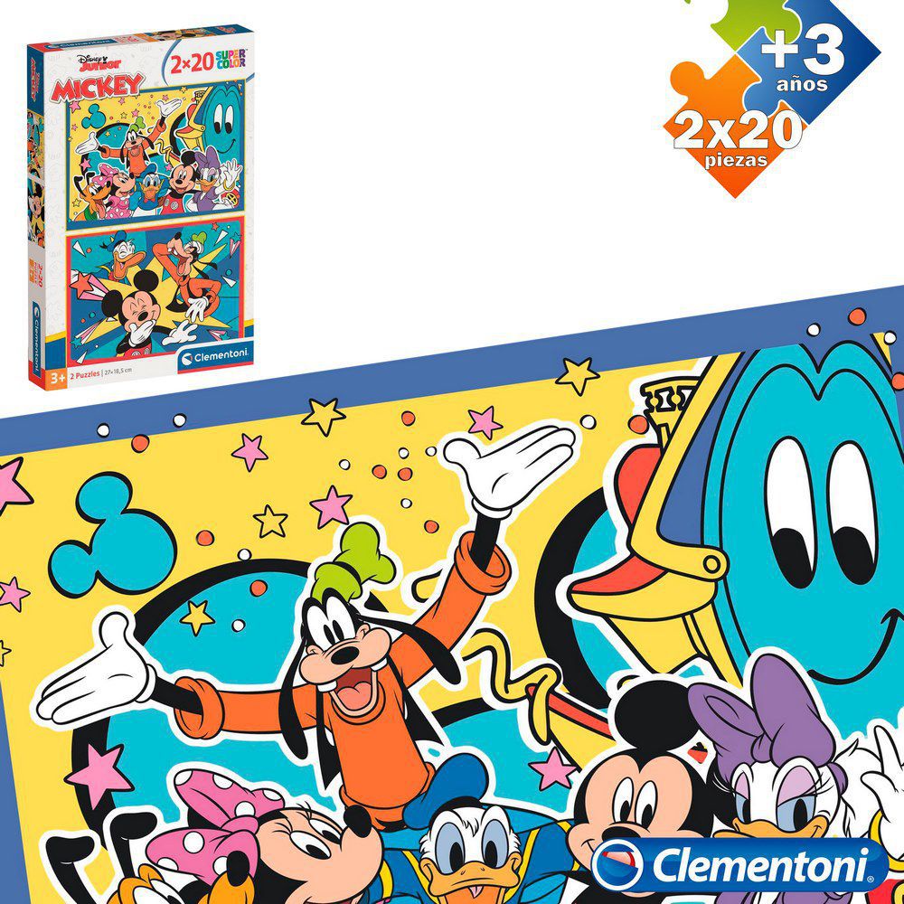 S/2 PUZZLE 2X20 PCS MICKEY CAJA IMPRESA