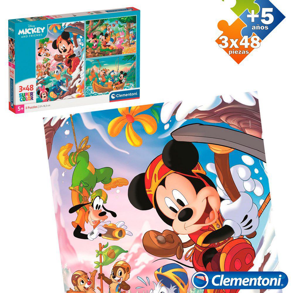 S/3 PUZZLE 3X48 PCS MICKEY CAJA IMPRESA