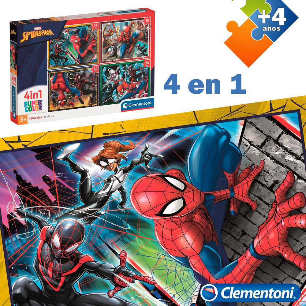 S/4 PUZZLE SPIDERMAN CAJA IMPRESA