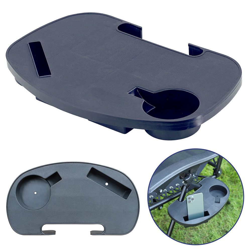 BANDEJA SILLA PLEGABLE 31 X 16 CM IDEAL PARA SILLAS DE PLAYA Y CAMPING PLEGABLES. 3 COMPARTIMENTOS