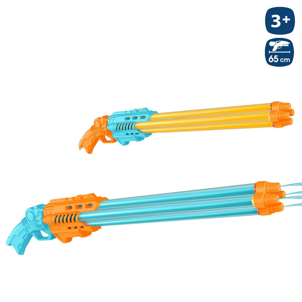 PISTOLA AGUA 4 CAÑONES 2/C 65 CM BOLSA RED CON ETIQUETA
