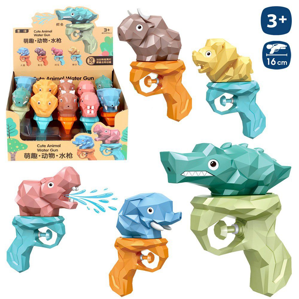 PISTOLA AGUA DINOSAURIO 4/M 16 CM CAJA EXPOSITORA 10 UDS