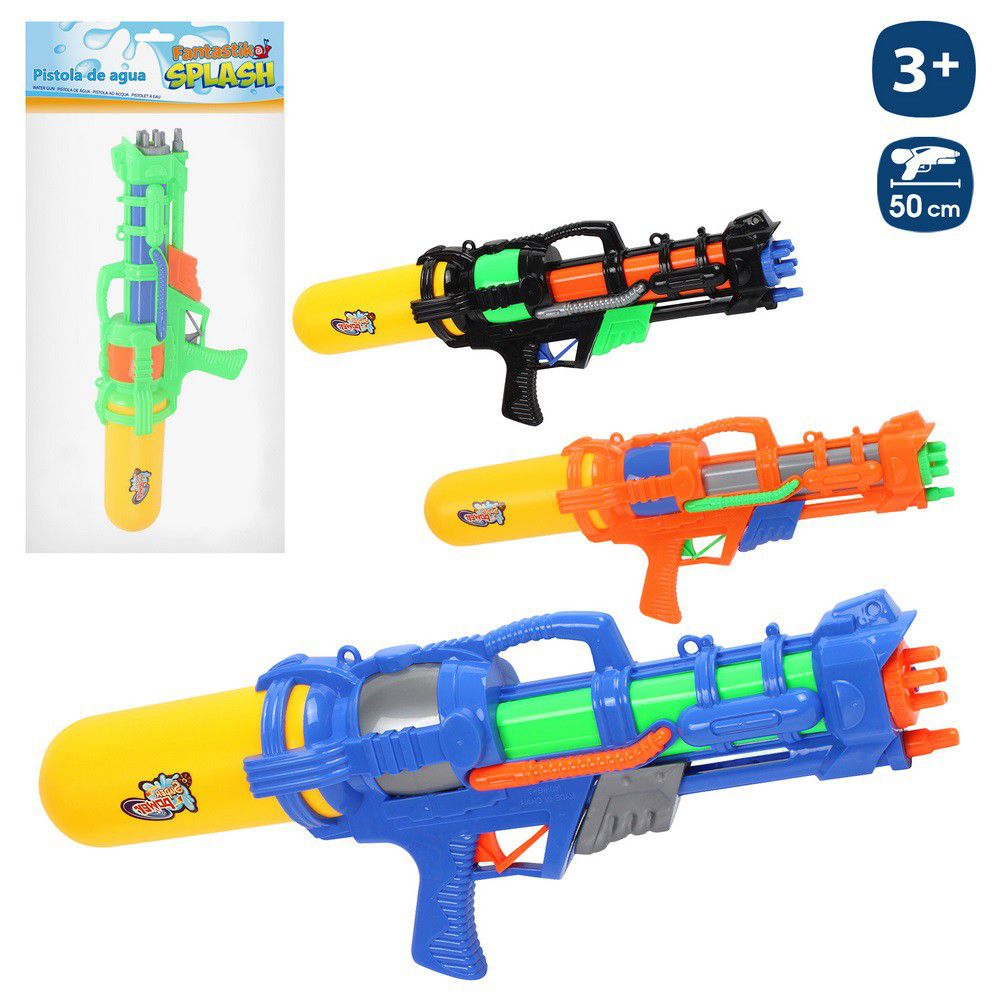 PISTOLA AGUA CON CEBADOR 2/C 50 CM BOLSA CON PESTAÑA