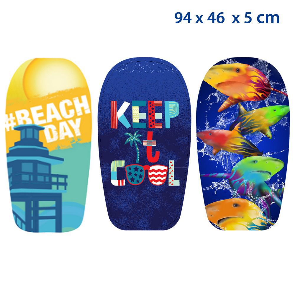 TABLA BODYBOARD 3/M 94 X 46 X 5 CM INCLUYE CORDONA AGARRE PIE -LIGERA Y RESISTENTE IDEAL PARA DISFRUTAR EN LA PLAYA