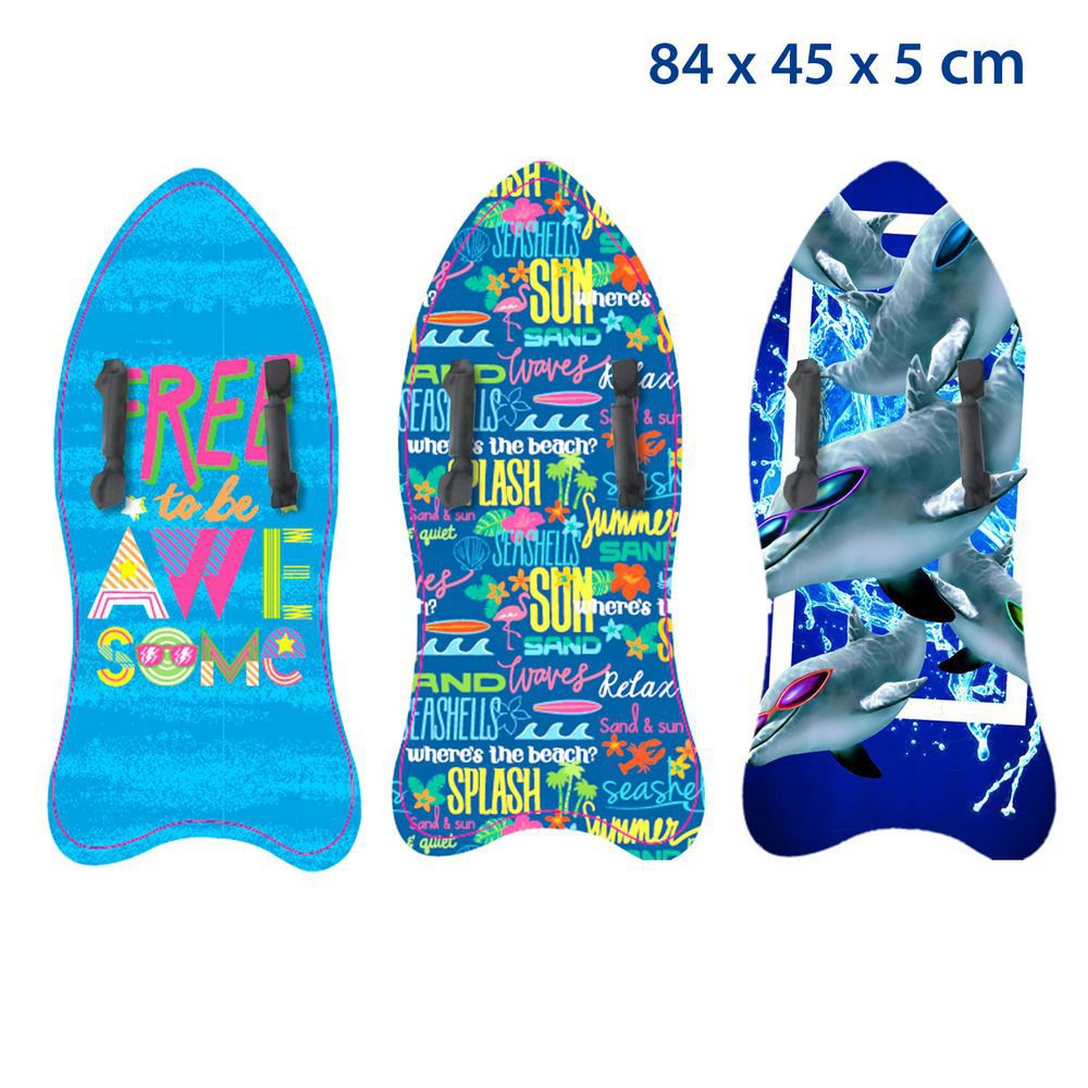 TABLA CON ASAS BODYBOARD 3/M 84 X 45 X 5 CM INCLUYE CORDONA AGARRE PIE -LIGERA Y RESISTENTE IDEAL PARA DISFRUTAR EN LA PLAYA