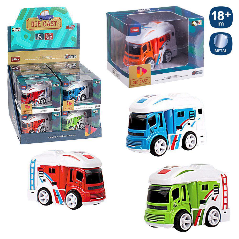 CARAVANA GROTESCO METAL 4/C 10 CM CARAVANA METAL 4C. CAJA VENTANA 13X10 CM.