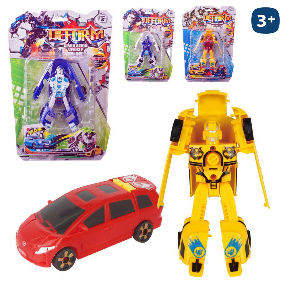 ROBOT TRANSFORMABLE COCHE 4/M 14 CM BLISTER 20X28 CM