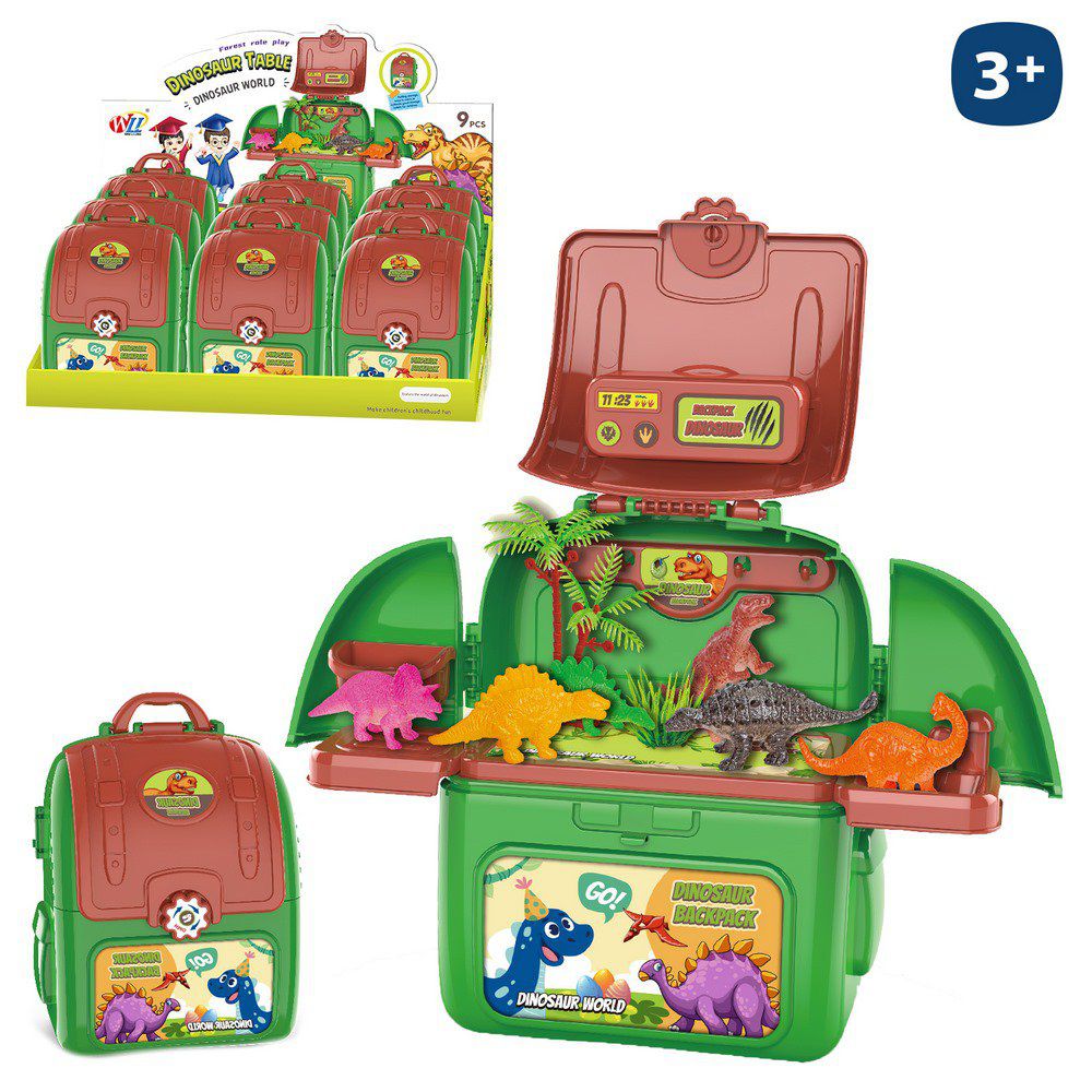 MALETÍN DINOSAURIOS 11 X 15 CM CAJA EXPOSITORA 9 UDS