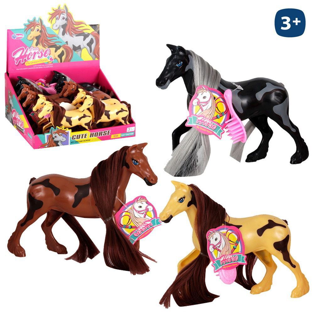 CABALLO CUTE BABY 3/C 21 CM CAJA EXPOSITORA 12 UDS