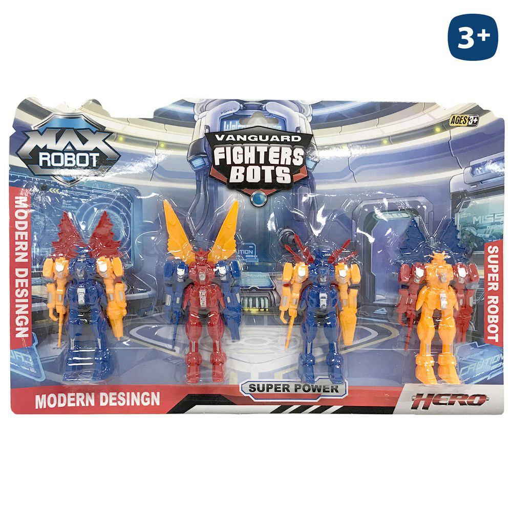 S/4 ROBOT FIGHTER 10 CM BLISTER 39X25 CM.