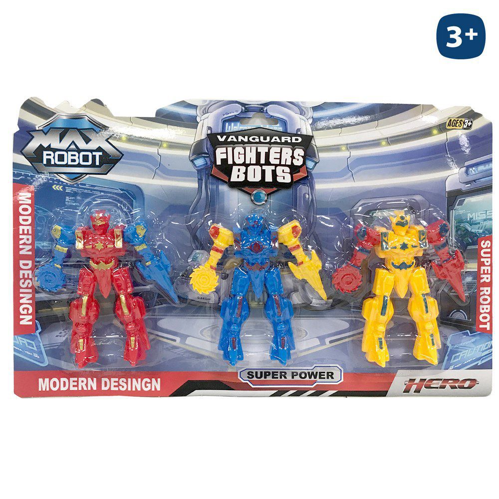S/3 ROBOT FIGHTER 12 CM BLISTER 39X25 CM.