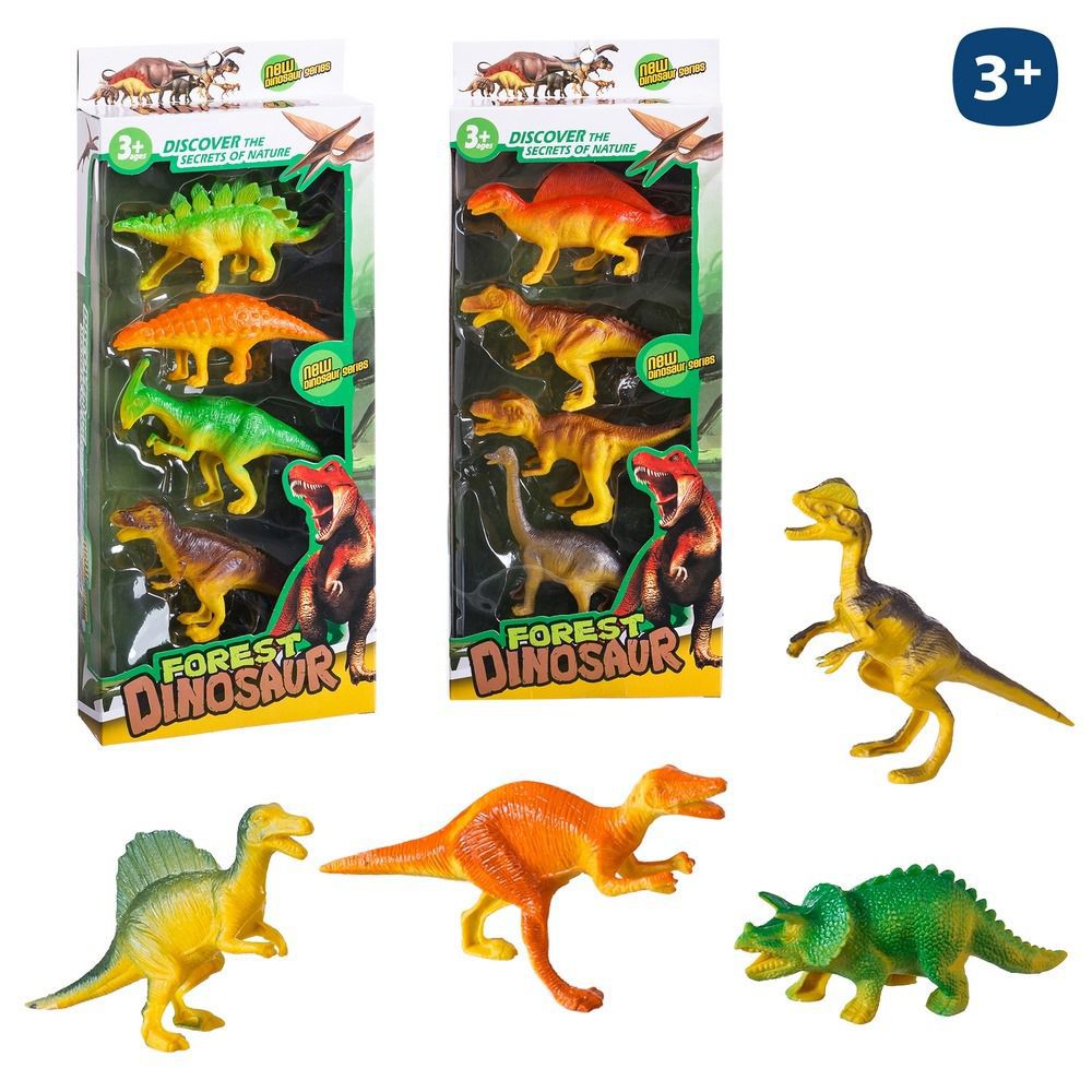 S/4 DINOSAURIOS 12 CM BLISTER CAJA VENTANA 13X32 CM.
