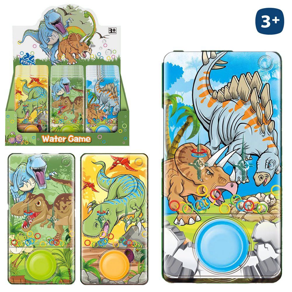 JUEGO AGUA HABILIDAD DINOSAURIOS 6 X 11 CM CAJA EXPOSITORA 24 UDS