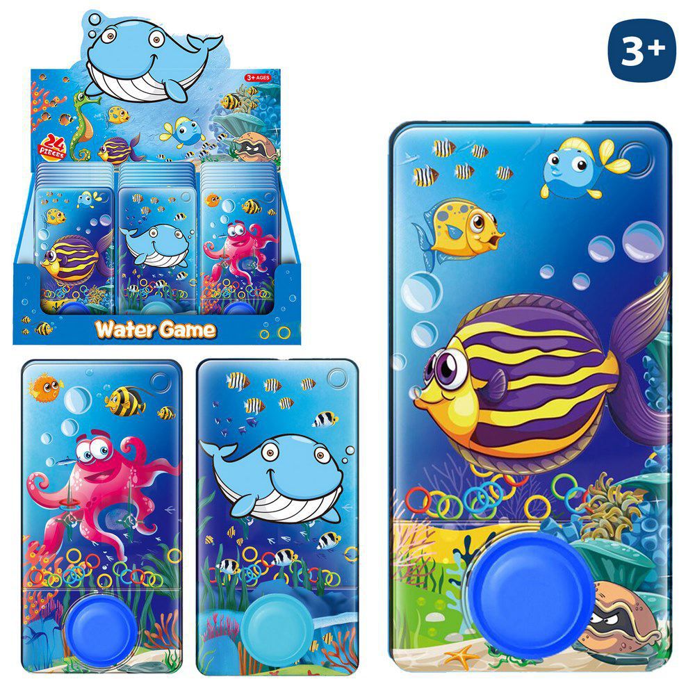 JUEGO AGUA HABILIDAD ANIMAL MARINO 6 X 11 CM CAJA EXPOSITORA 24 UDS