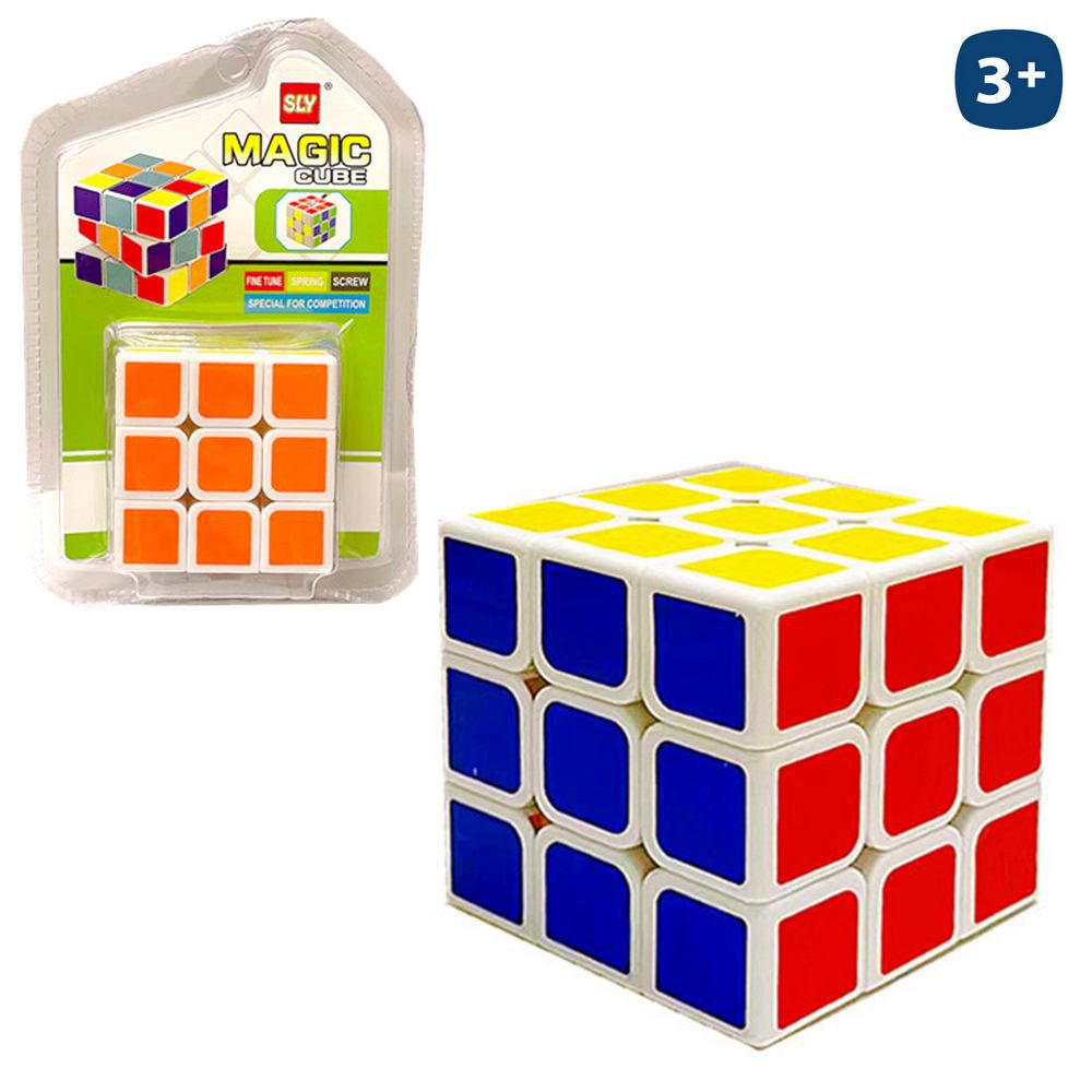 CUBO MÁGICO 6 X 6 X 6 CM DOBLE BLISTER 12X18 CM.