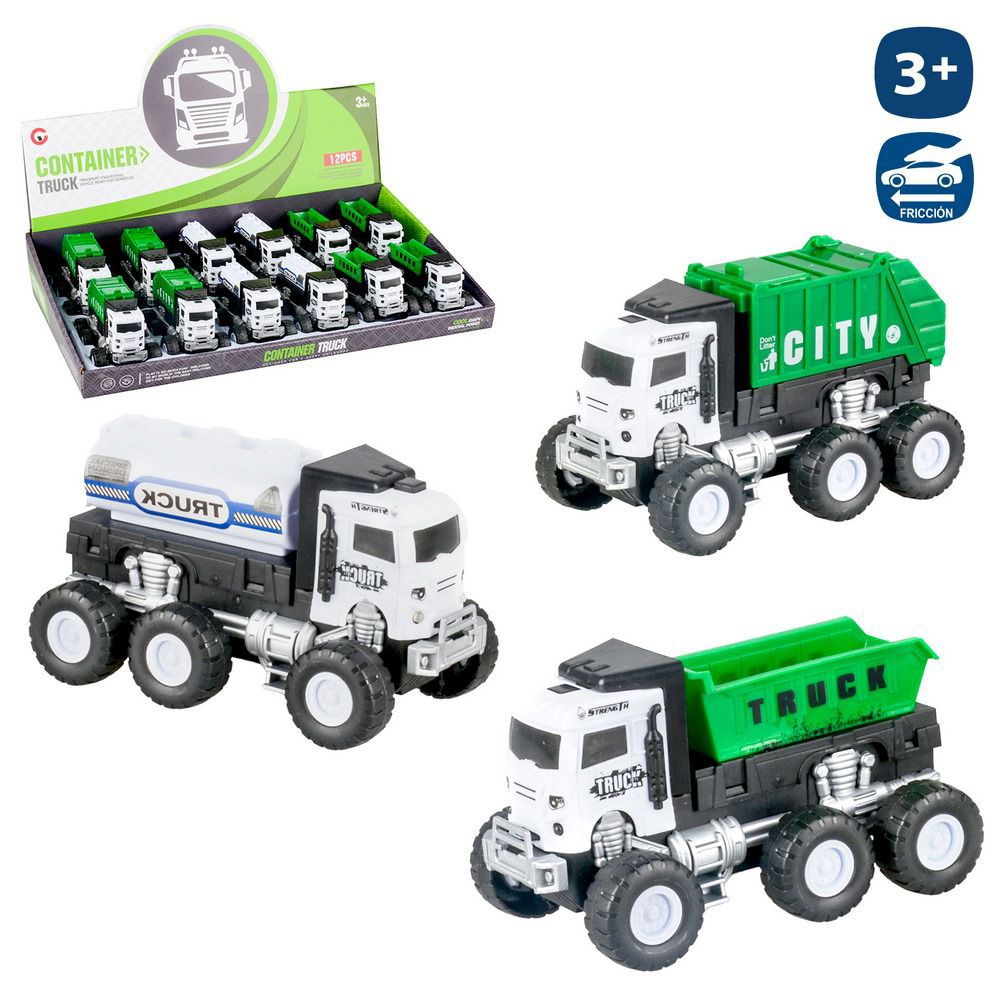 CAMIÓN 6 RUEDAS MEGA RECICLAJE 3/M 13 X 8 CM CAJA EXPOSITORA 12 UDS
