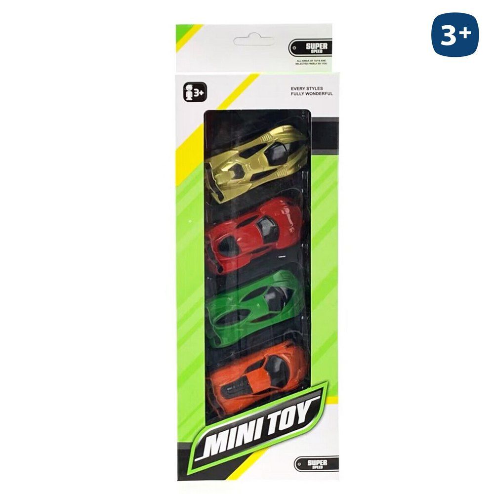S/4 COCHE SPORT 8 CM BLISTER CAJA VENTANA 12X33 CM.