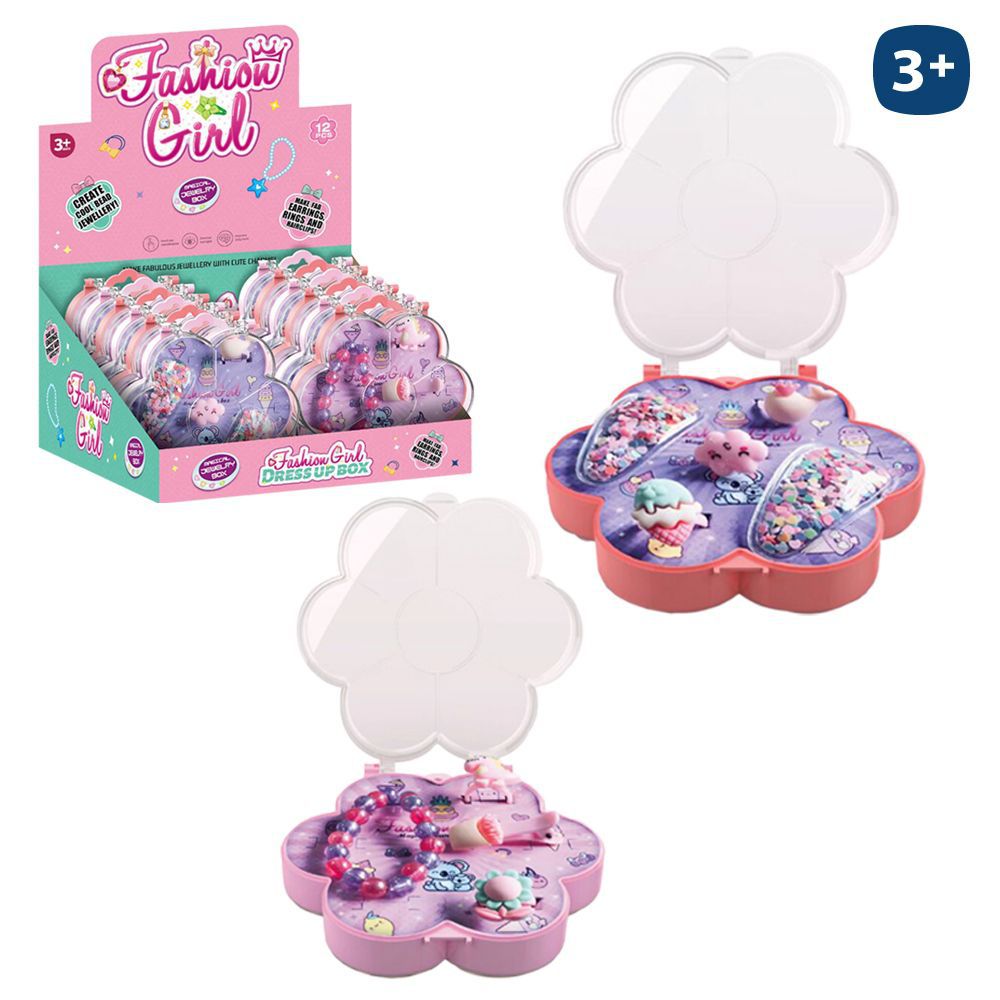 CUENTAS COLLARES Y PULSERAS 2/M 11 CM CAJA EXPOSITORA 12 UDS
