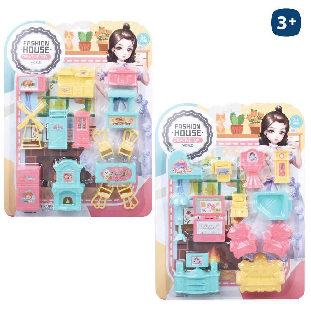 S/12 CONJUNTO MUEBLES 2/M BLISTER 28X38 CM.
