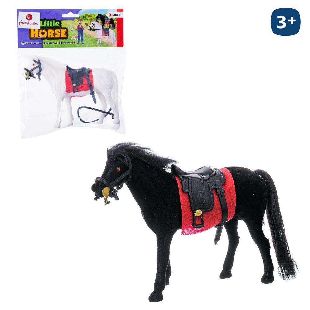 CABALLO FLOCADO 20 CM CABALLO FLOCADO 2C. BOLSA CON PESTAÑA