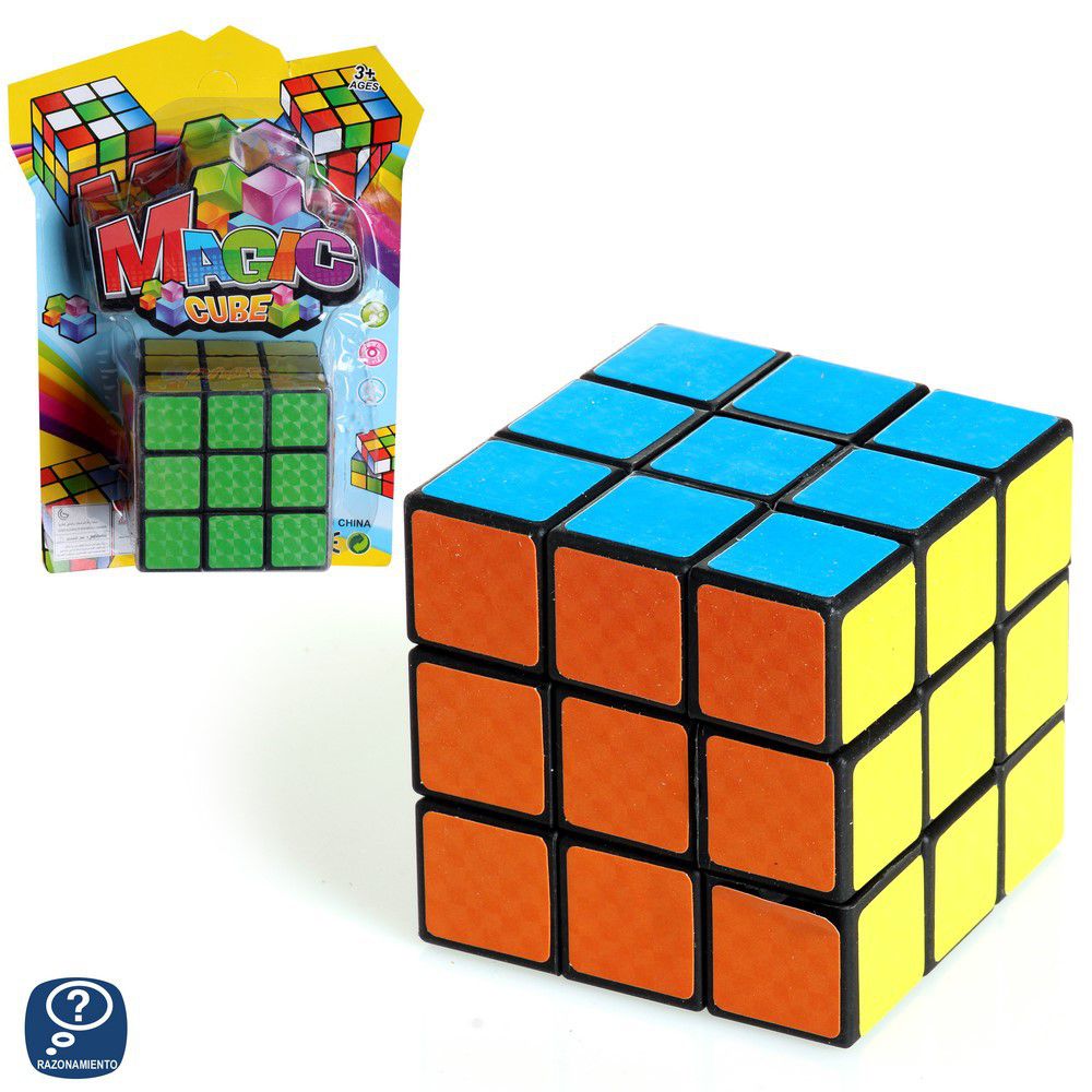 CUBO MÁGICO 7 X 7 X 7 CM BLISTER 14X22 CM.