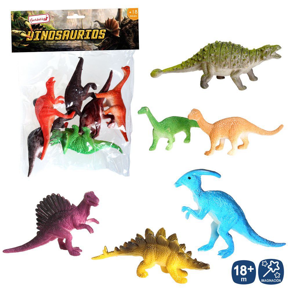 S/6 DINOSAURIO VINILO 6/M 11 CM BOLSA CON PESTAÑA