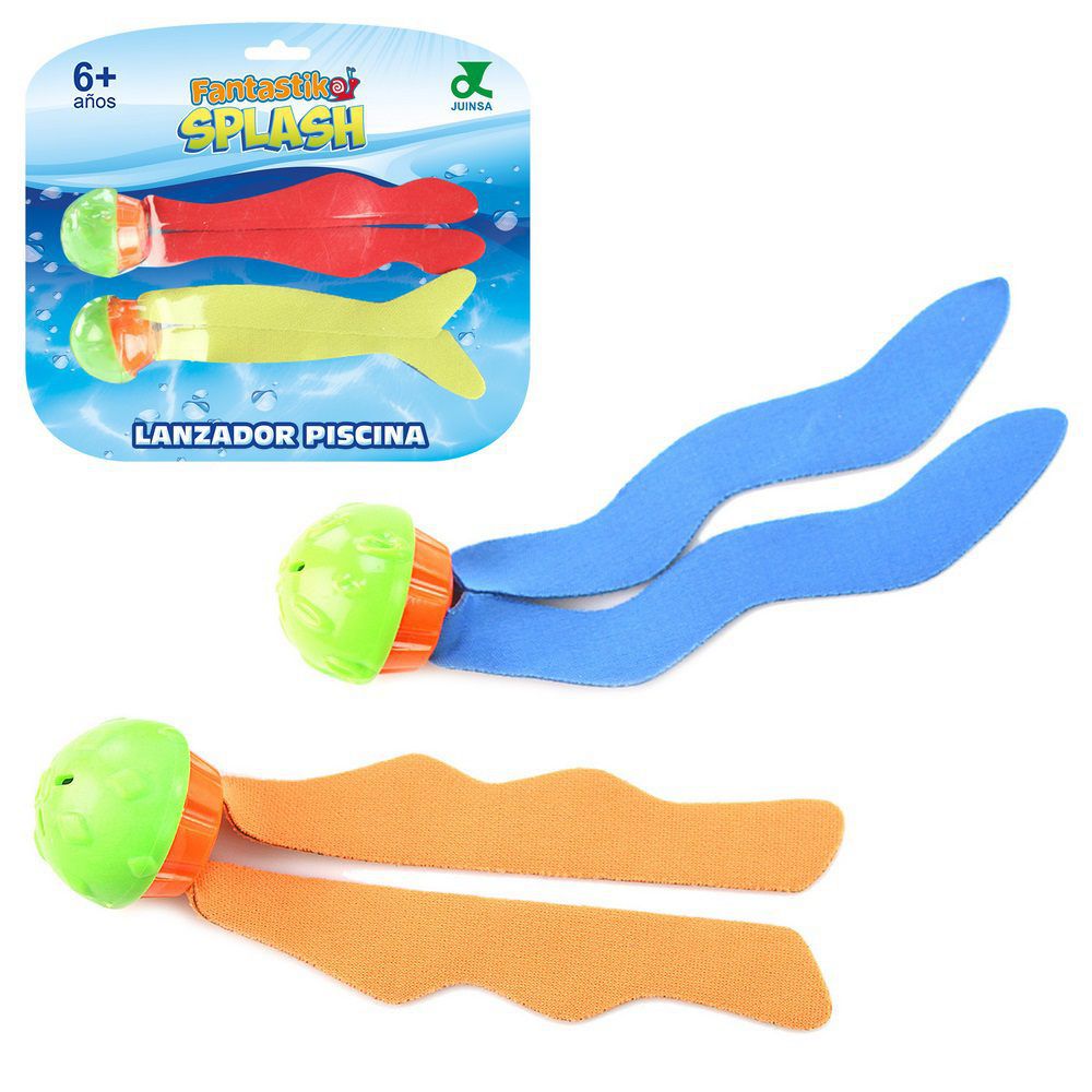 S/2 LANZADOR PISCINA CON COLA 2/C 18 CM BLISTER DE 23X20 CM,