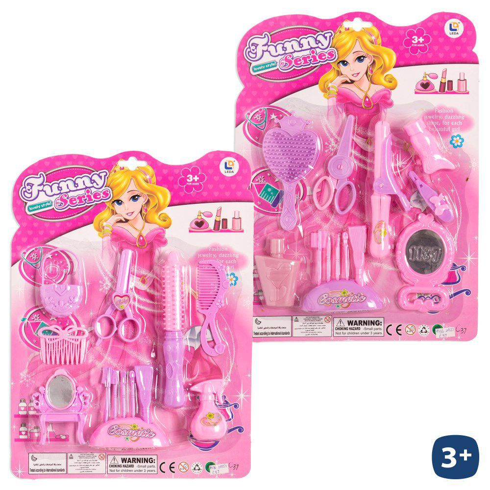 S/8 CONJUNTO BELLEZA PELUQUERIA 2/M BLISTER 25X34 CM.