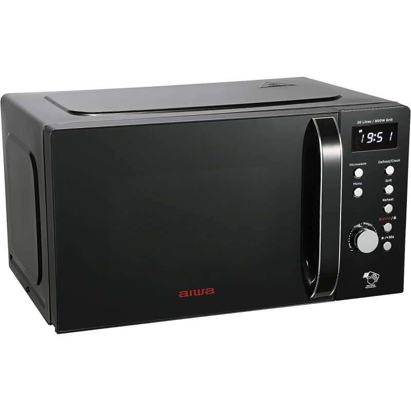 Microondas AIWA AMW-202DG/BK Con Grill 20L 700W. Color Negro