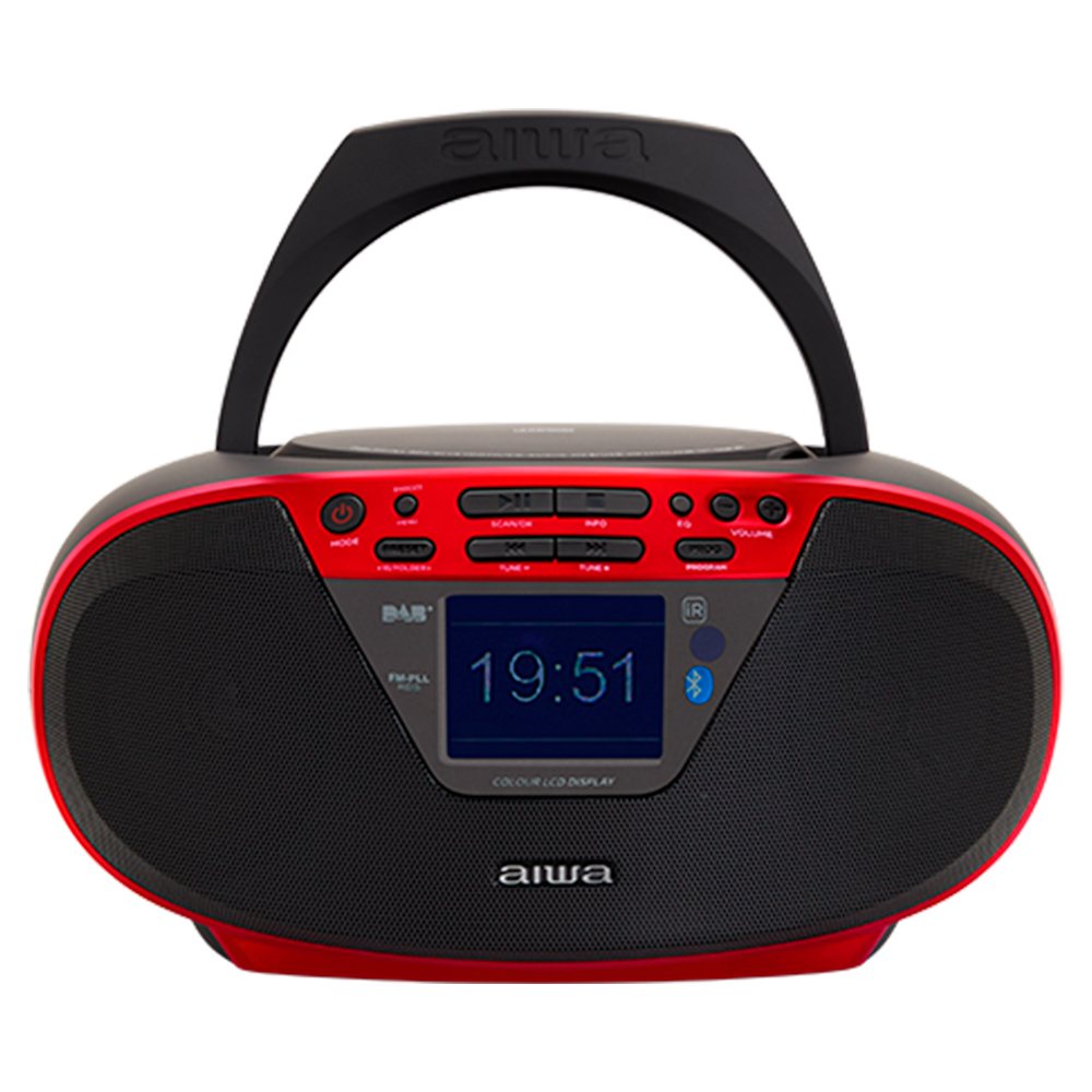 Reproductor de CD/MP3/DAB+ Estéreo AIWA BBTU-500DAB Color Rojo