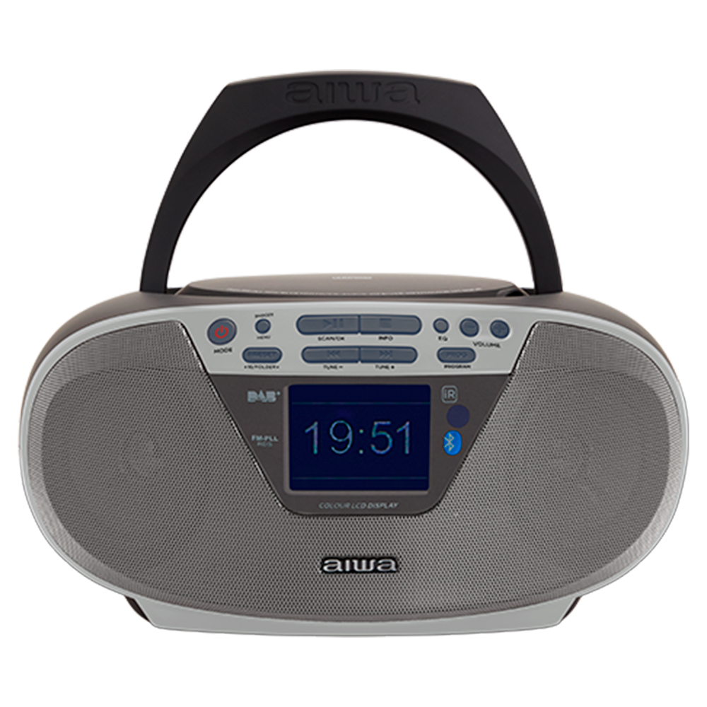 Reproductor de CD/MP3/DAB+ Estéreo AIWA BBTU-500DAB Color Plata