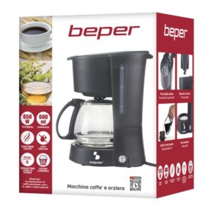 Cafetera de Goteo BEPER BC.060 Color Negro, 6 Tazas,
